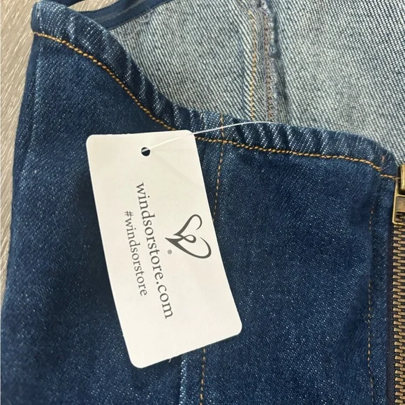 NWT Windsor Flirt Factor Belted Denim Dress - Picture 8 of 8
